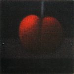 浜口陽三「カリフォルニアチェリー」1987年 カラーメゾチント 3.8×3.8cm
