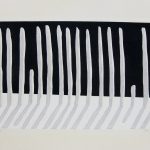 山中現「列」1982年 木版画 23×38cm