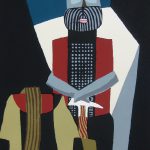 畦地梅太郎「老登山家」1978年 木版画 41×29cm