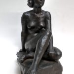 保田龍門「坐せる女」1939年 ブロンズ H.24cm