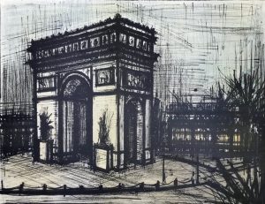 ビュッフェ「凱旋門」1962年 リトグラフ 53×68cm