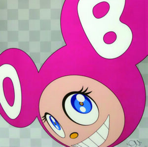 村上 隆「And then…(Pink)」2011年　オフセットリトグラフ　68×68㎝