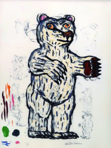 三沢厚彦「クマ」2014年　リトグラフ　57×41㎝