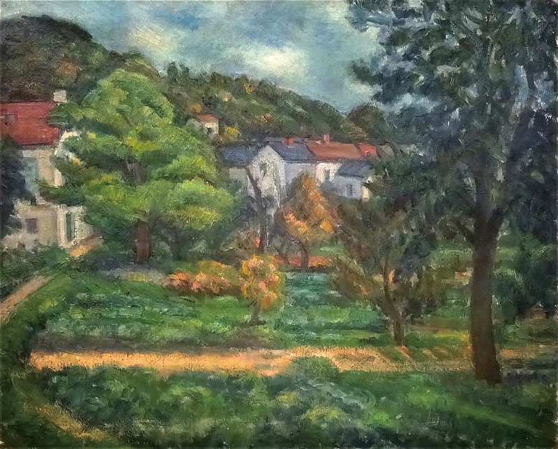 保田龍門「欧州風景」1921〜23年　油彩 15号