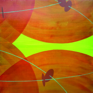 湯川雅紀「Alex 3」2025年　油彩　110×110cm